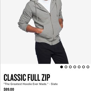 Men’s Large American Giant Heather Grey Hoodie.